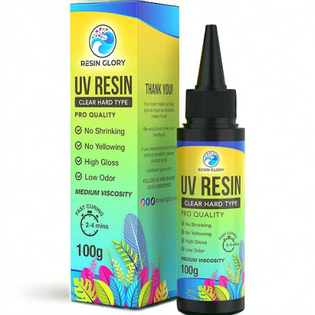 Crystal Clear Hard type UV Light Resin 100g, 300g