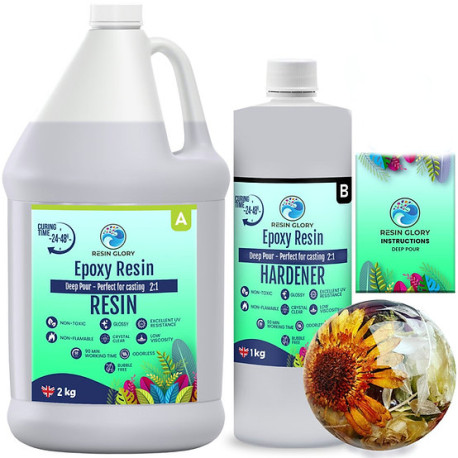 DEEP POUR Epoxy Resin Set 3, 9kg, Casting Resin