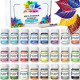24 Color Mica Powder Pigment Set, 10g each