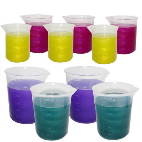 Plastic measuring cups 100ml, 300ml