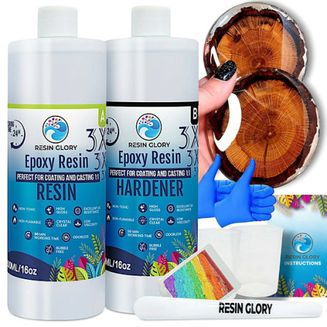 New! HIGH GLOSS 1:1- Epoxy Resin Kit 0.5-2L